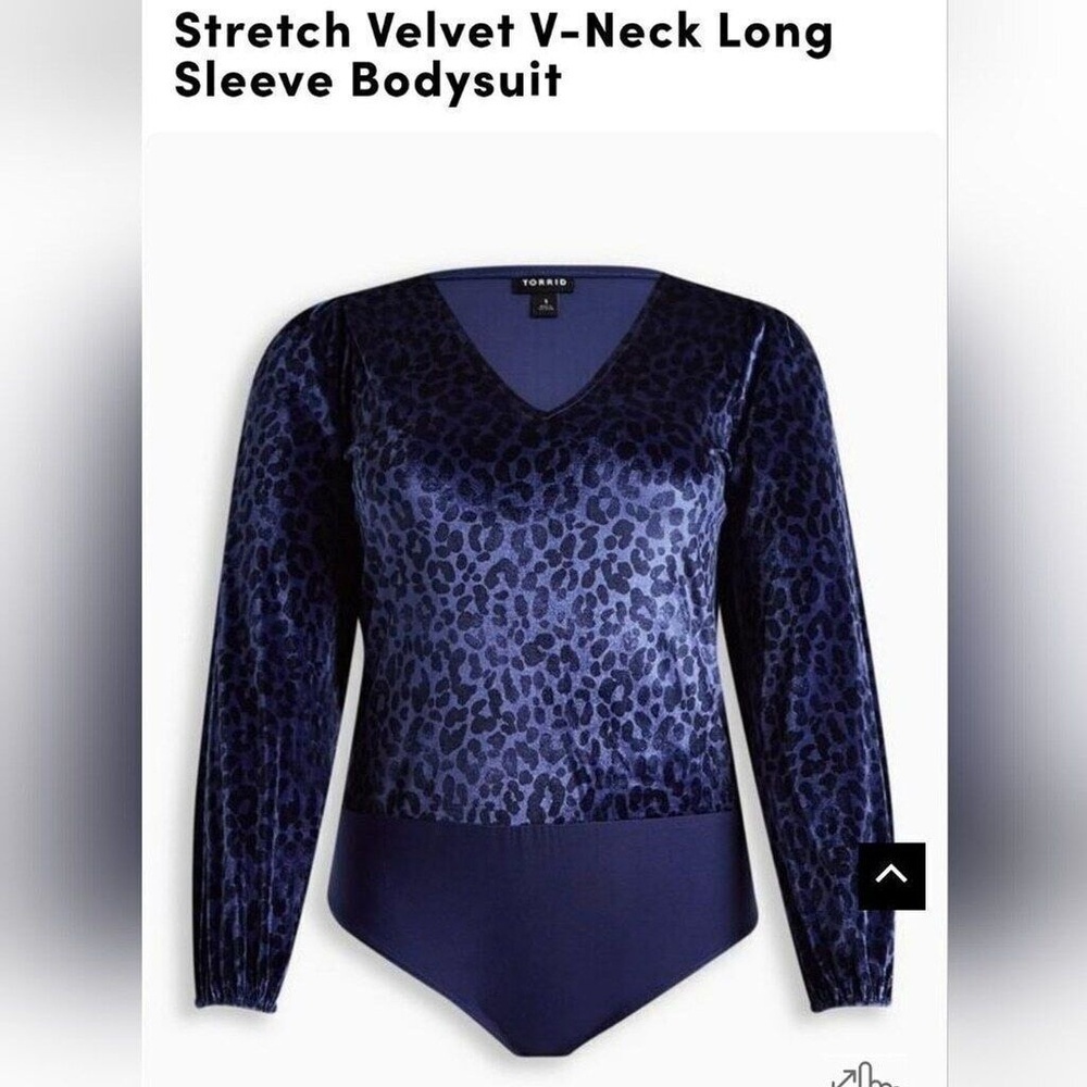 Torrid Velvet Bodysuit Size 0 Large NWT